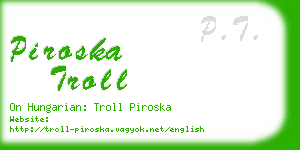 piroska troll business card